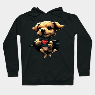 Superhero retro puppy dog Hoodie